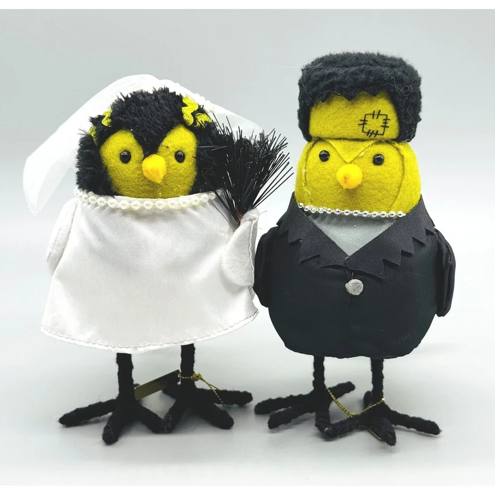 Target Halloween Featherly Friends Gomez Freda Bird Set 2023 Frankenstein